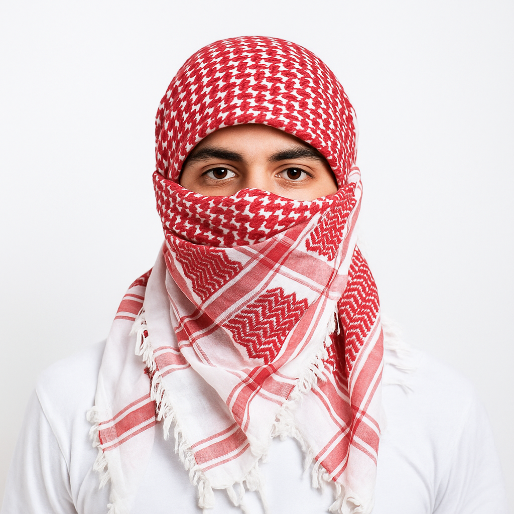 Red & White Keffiyeh
