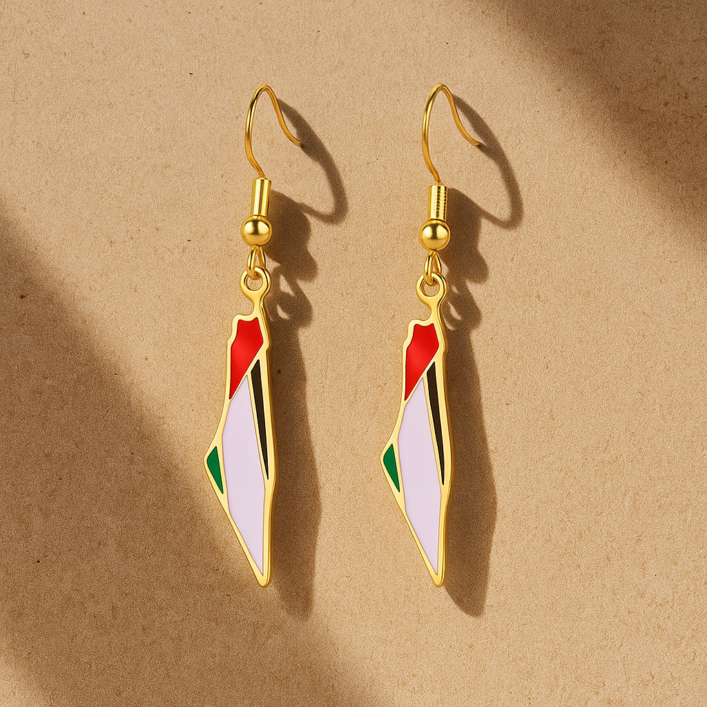 Palestine Map Earrings