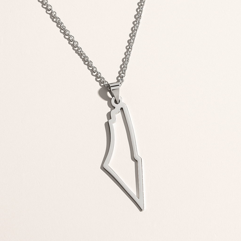 Palestine Map Necklace