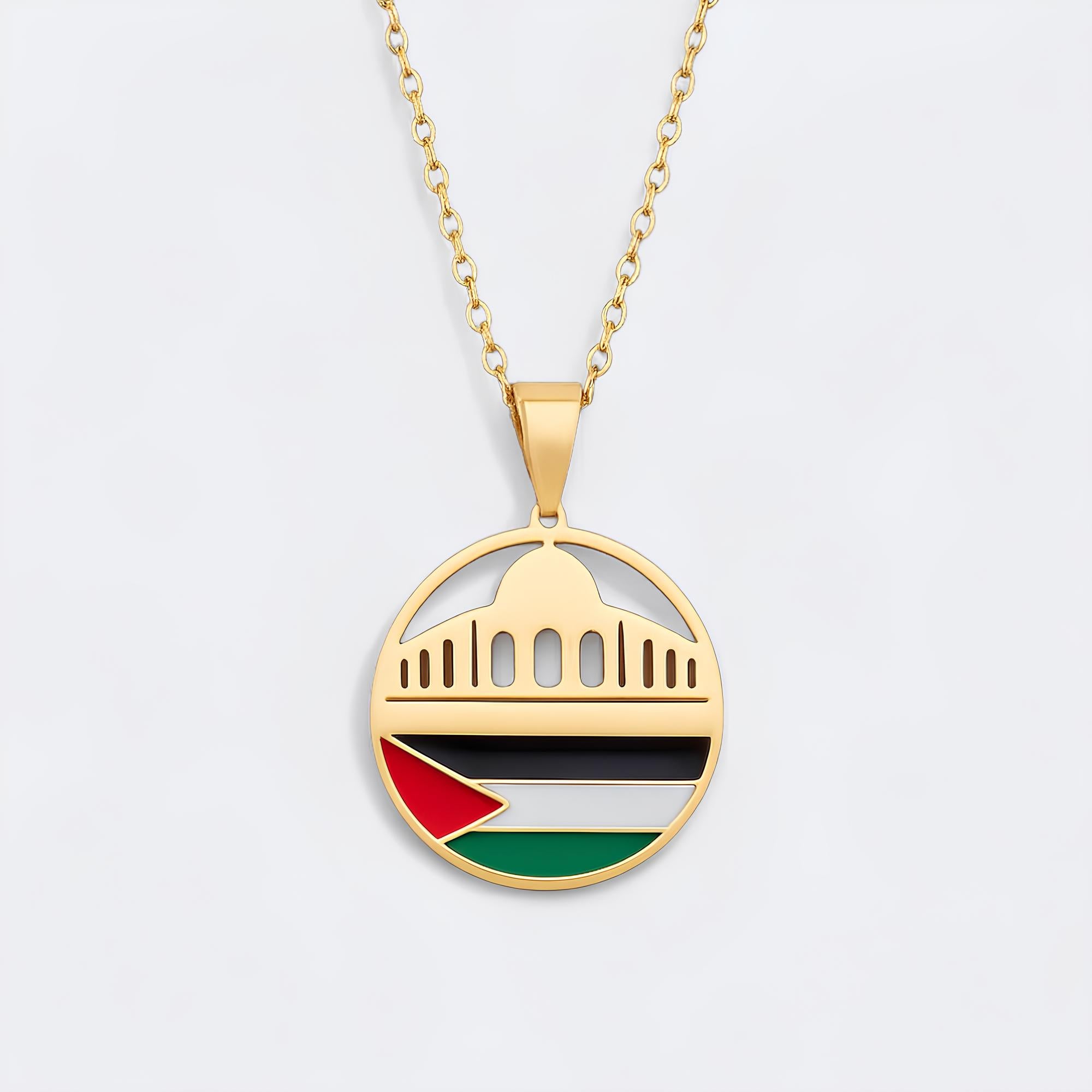 Palestine Mosque Necklace