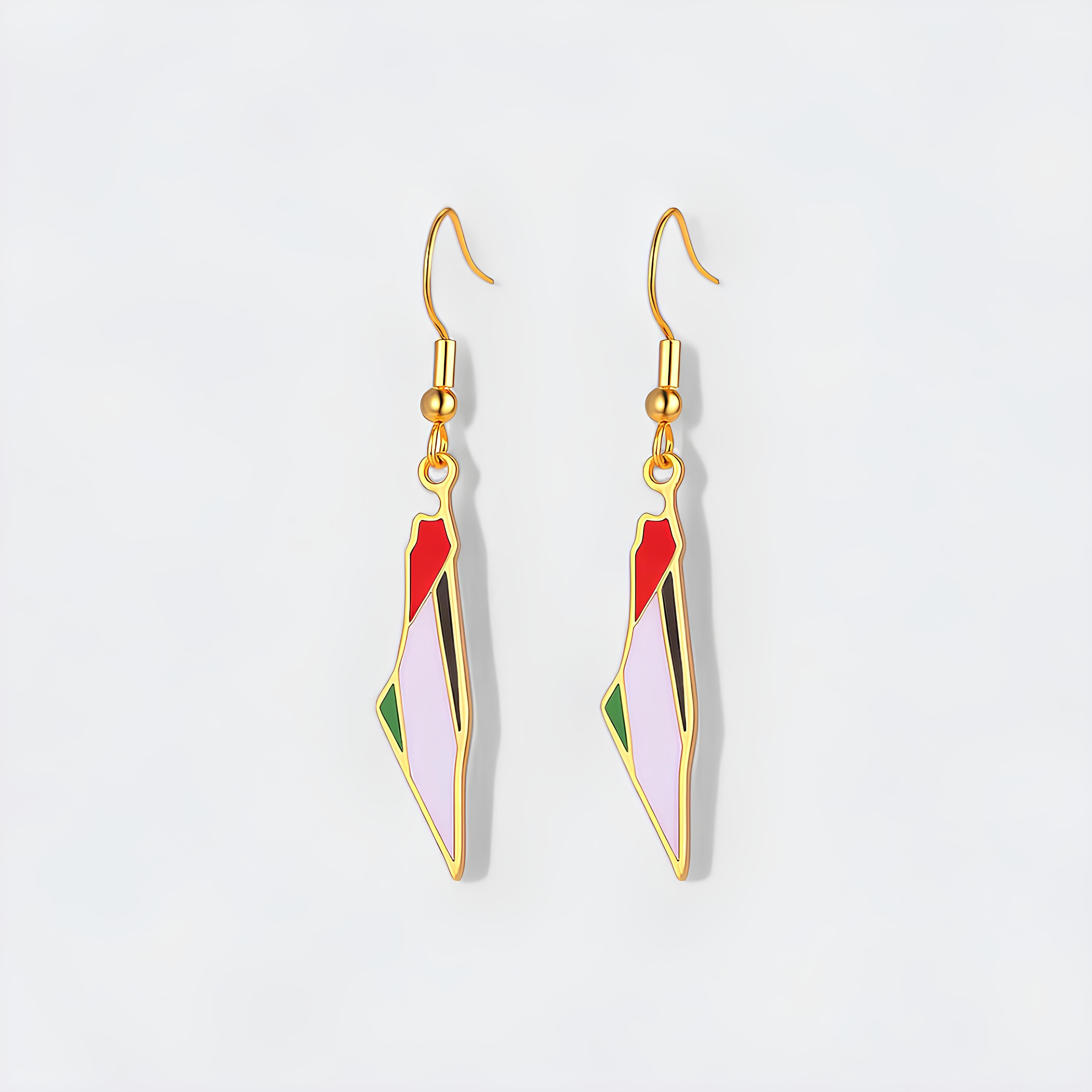 Palestine Map Earrings
