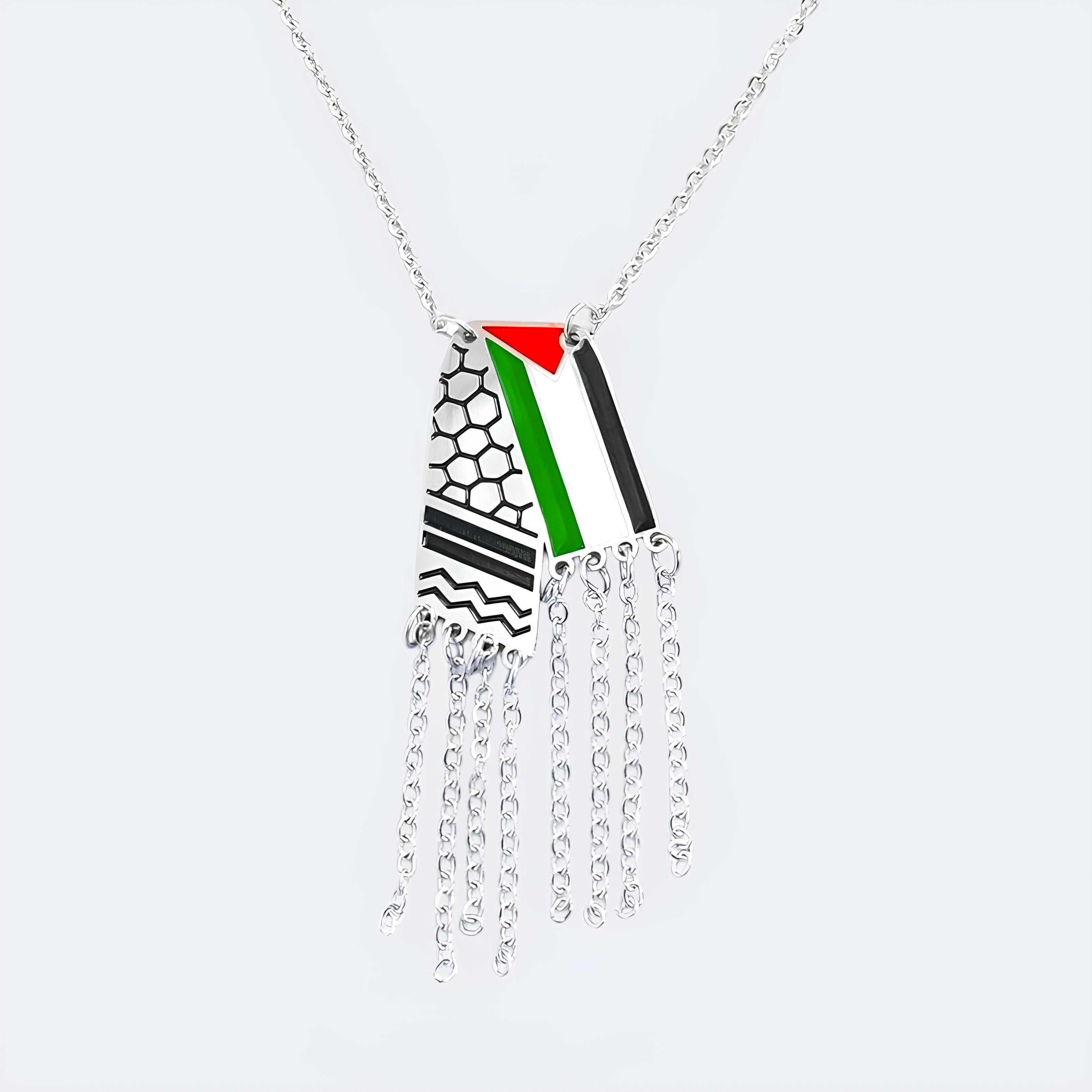 Silver Keffiyeh Necklace