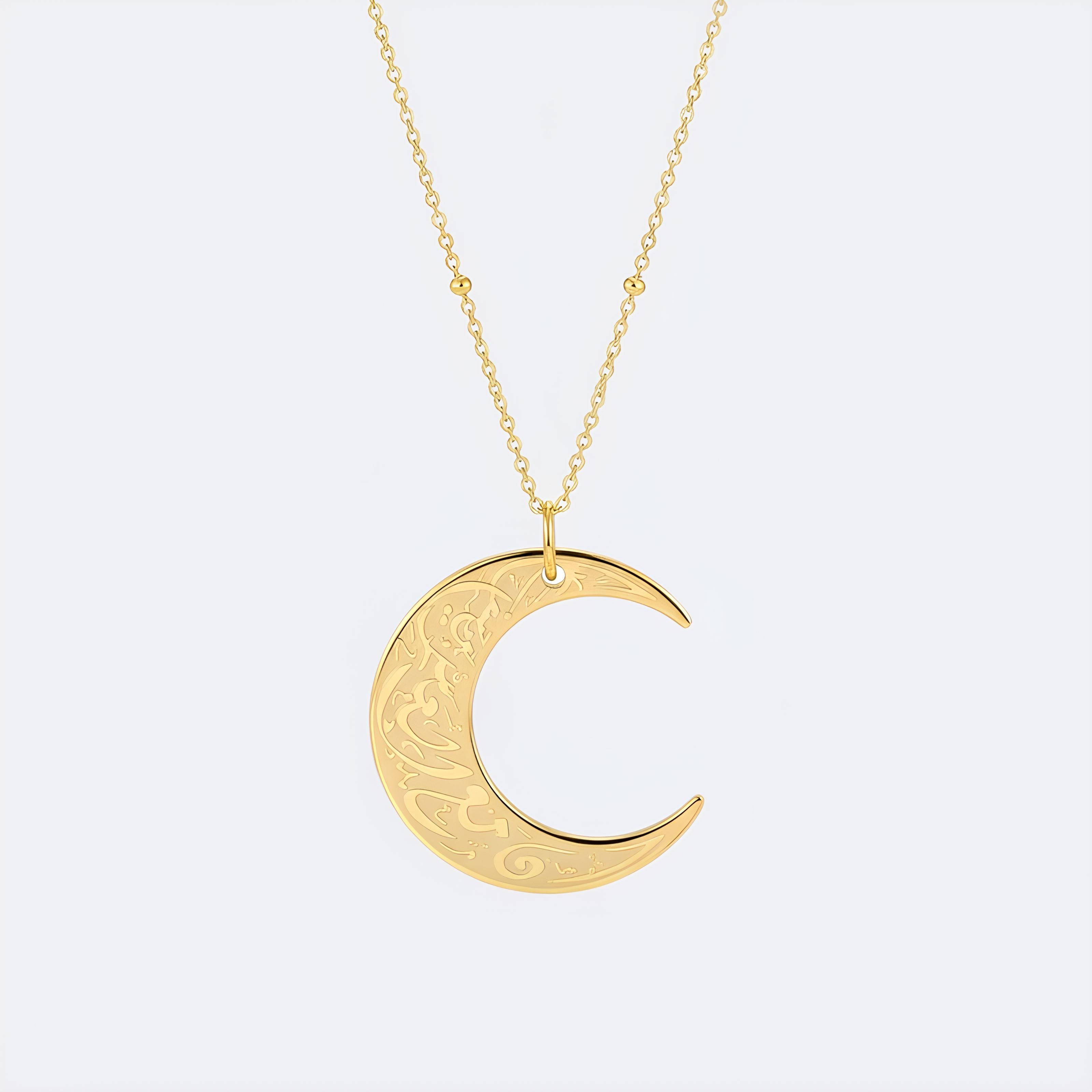 Hardship & Ease Crescent Necklace