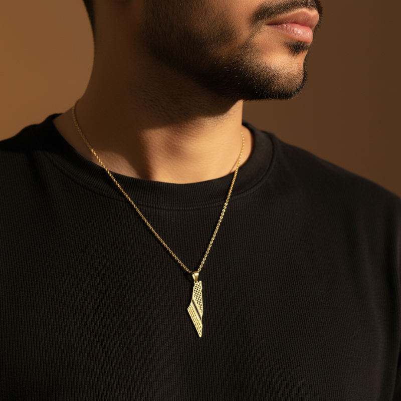 Palestine Keffiyeh Map Necklace