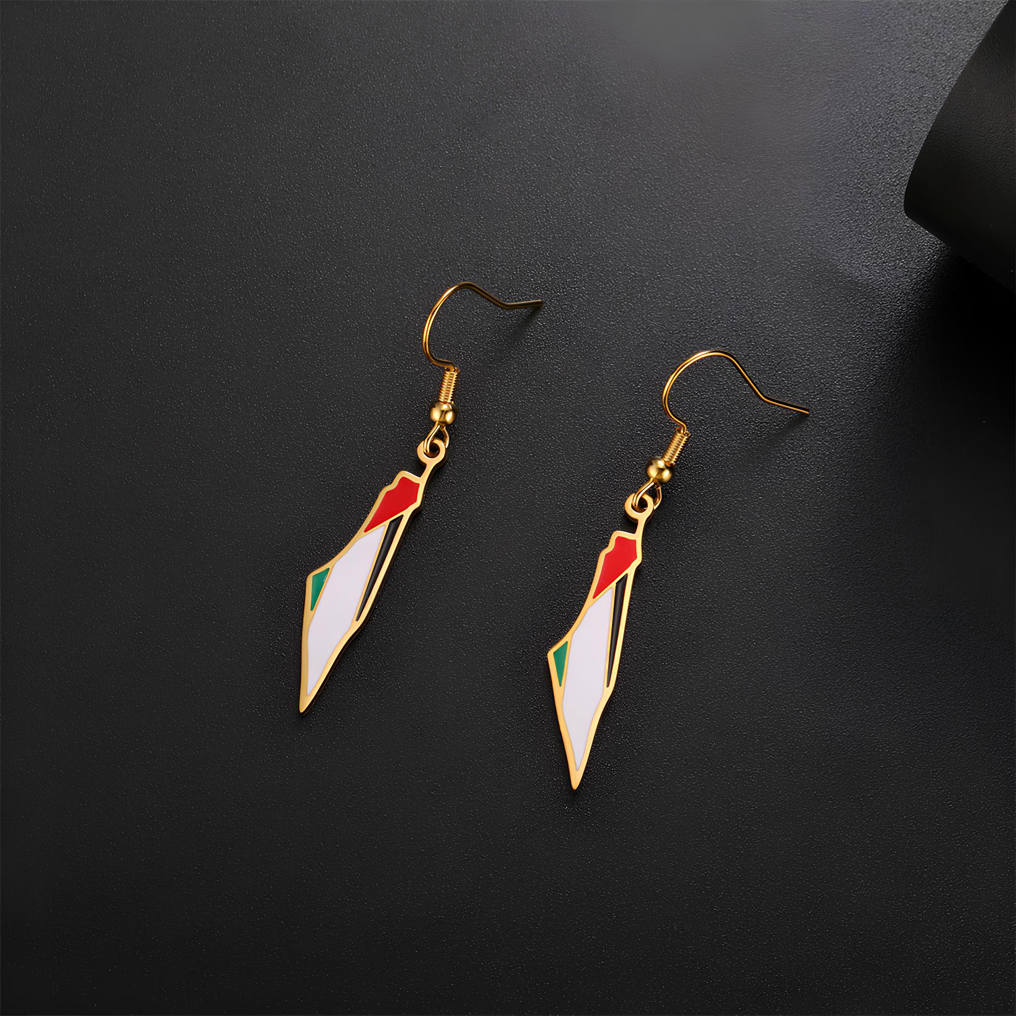 Palestine Map Earrings