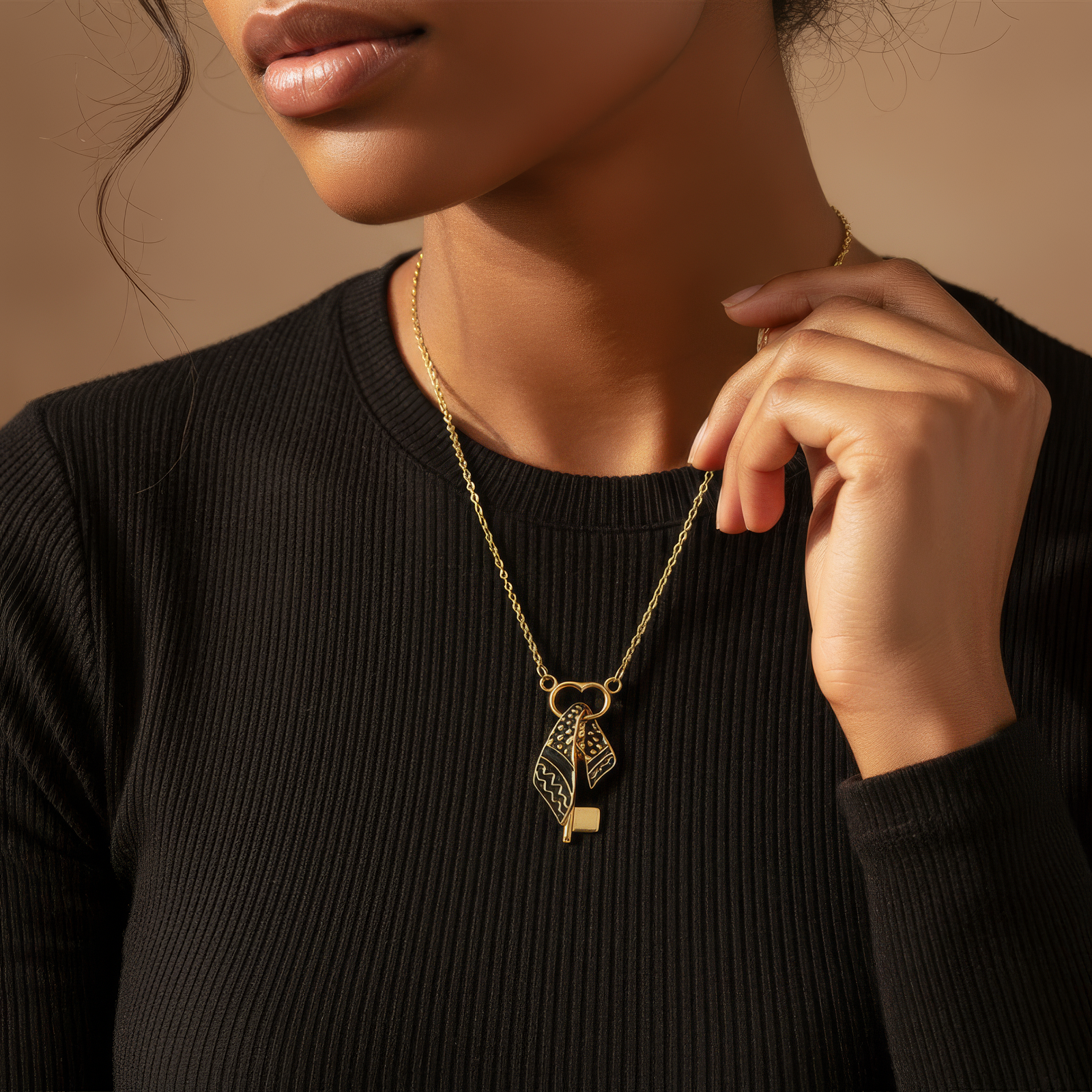 Keffiyeh Key Necklace