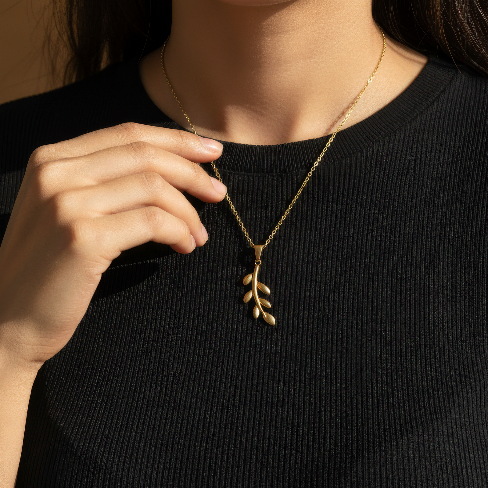 Palestine Olive Branch Necklace