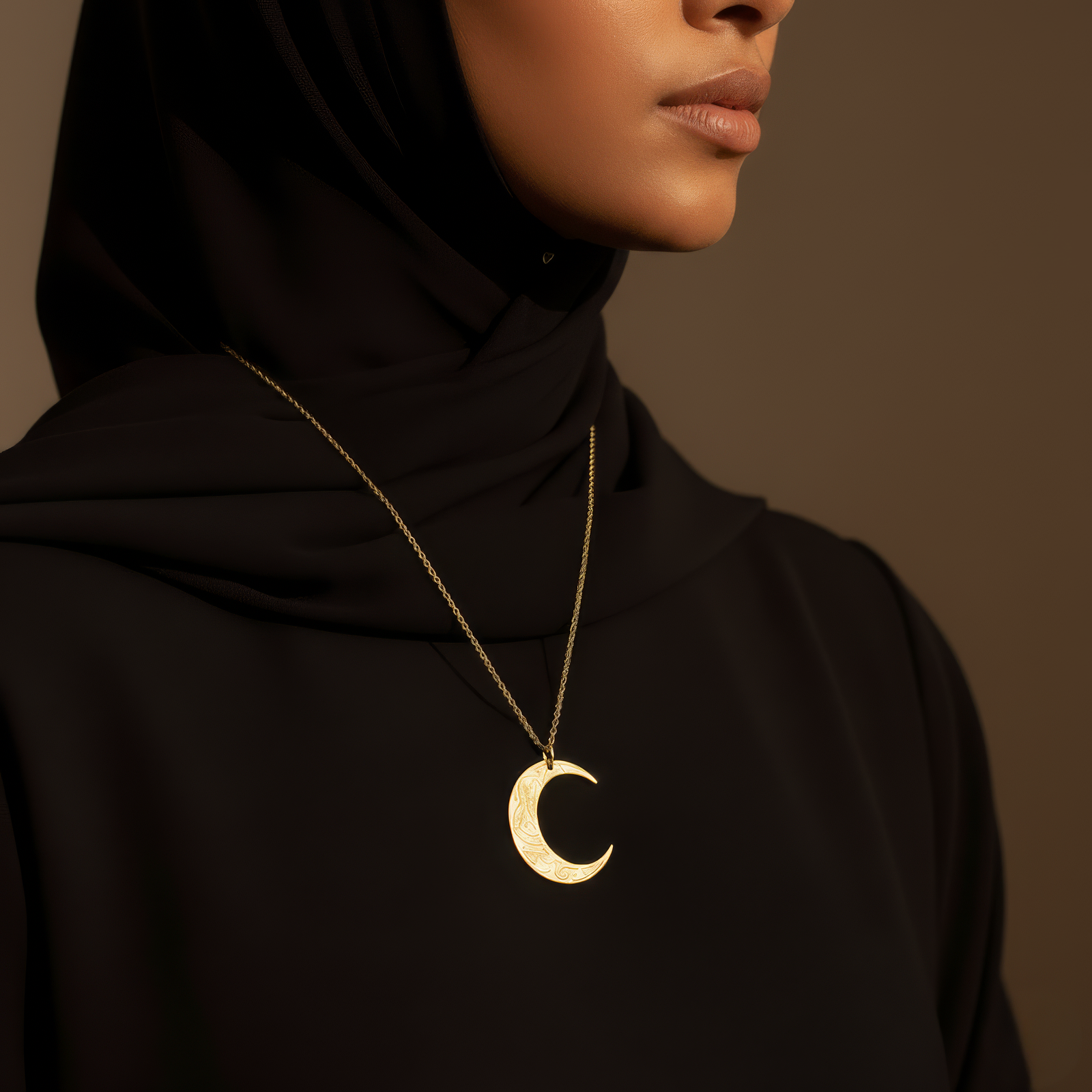 Hardship & Ease Crescent Necklace