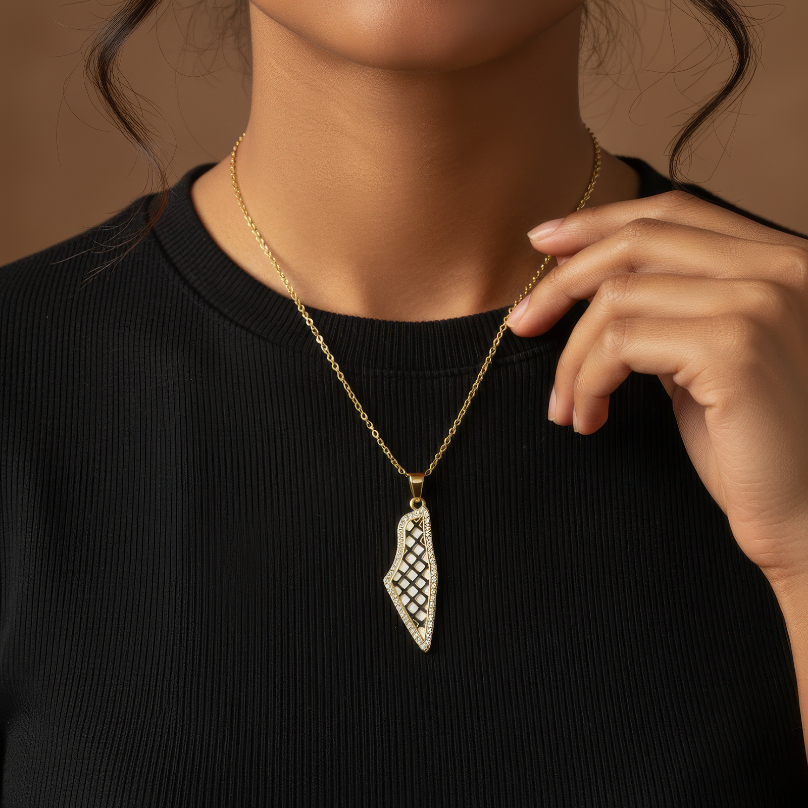 Palestine Keffiyeh Necklace