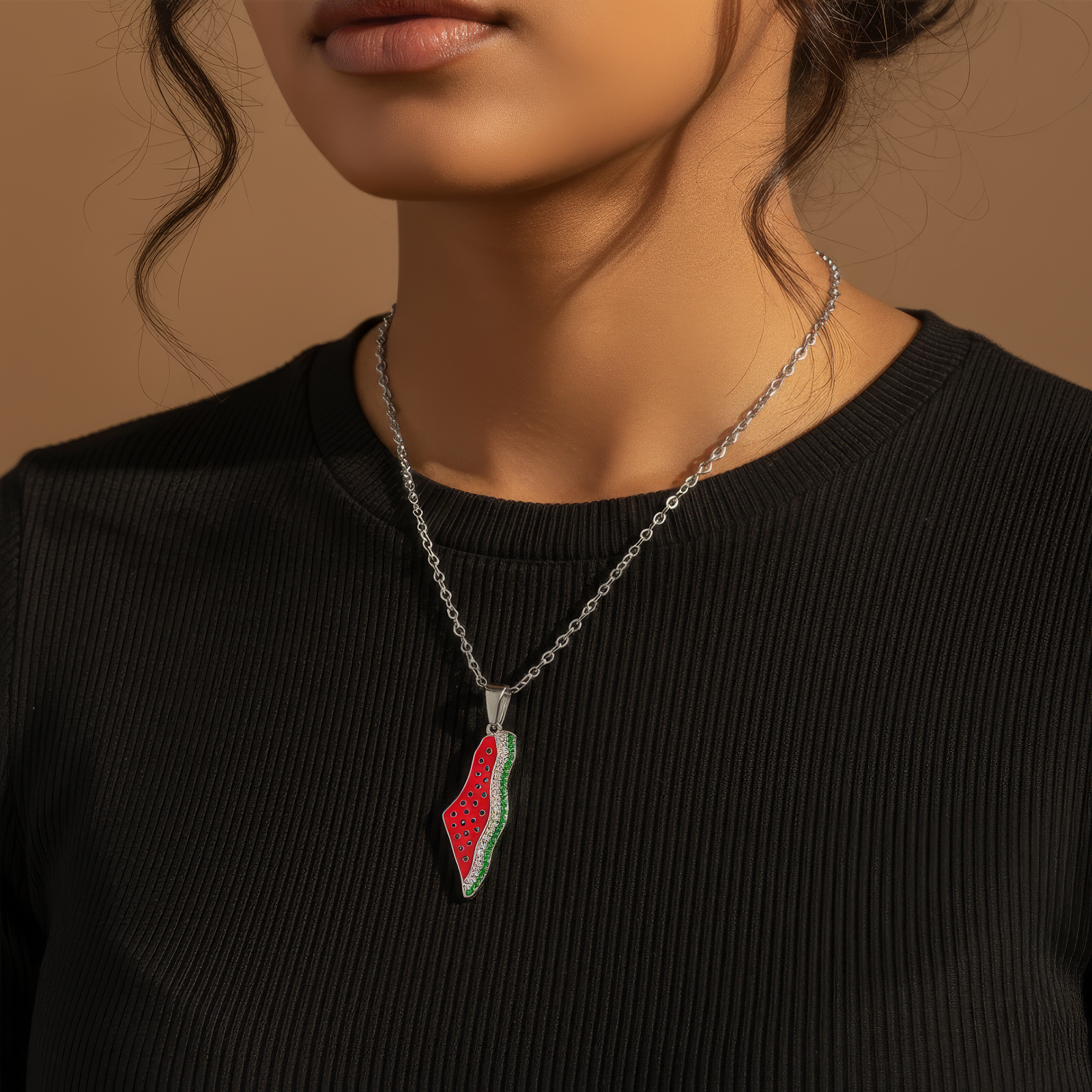 Palestine Watermelon Necklace