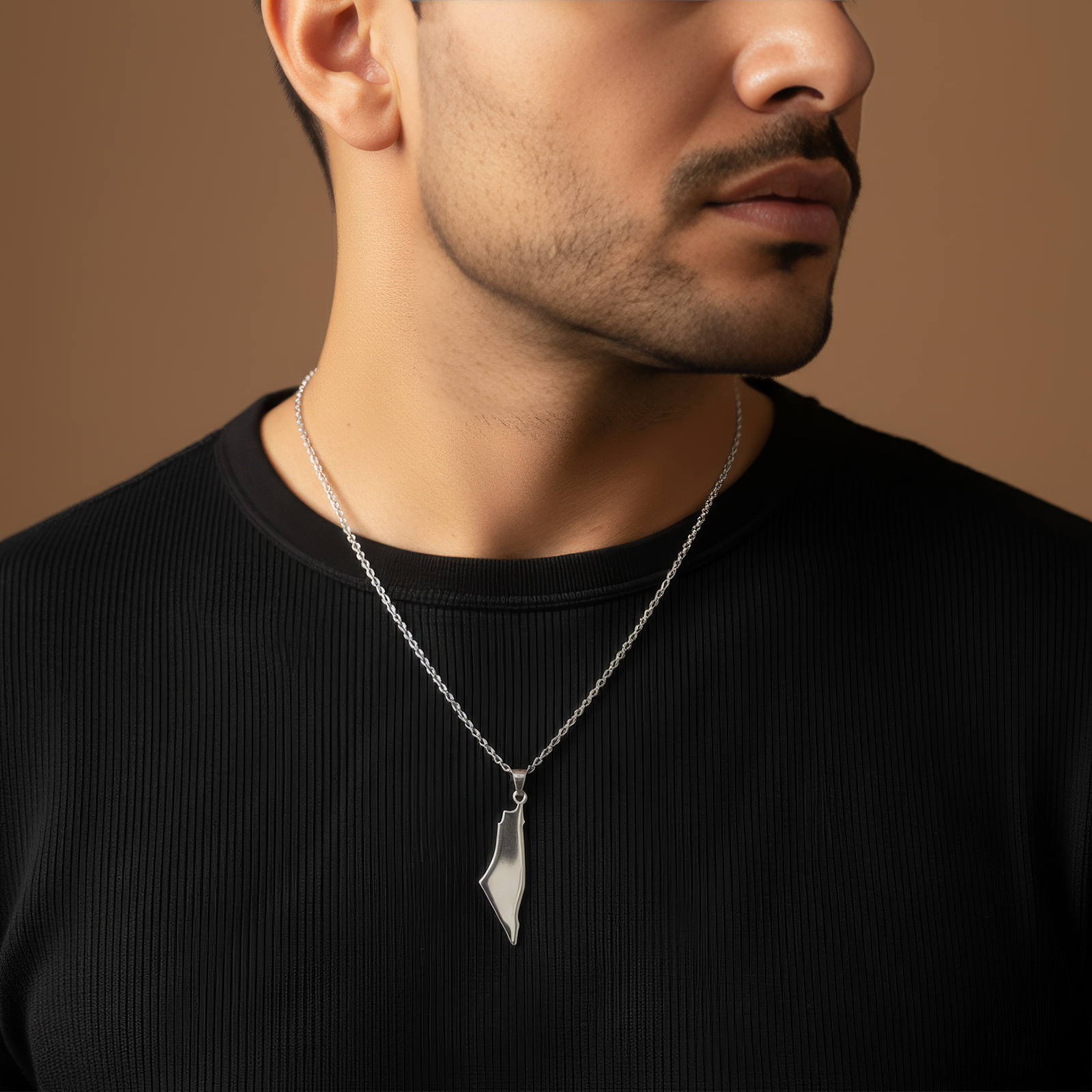 Palestine Solid Map Necklace