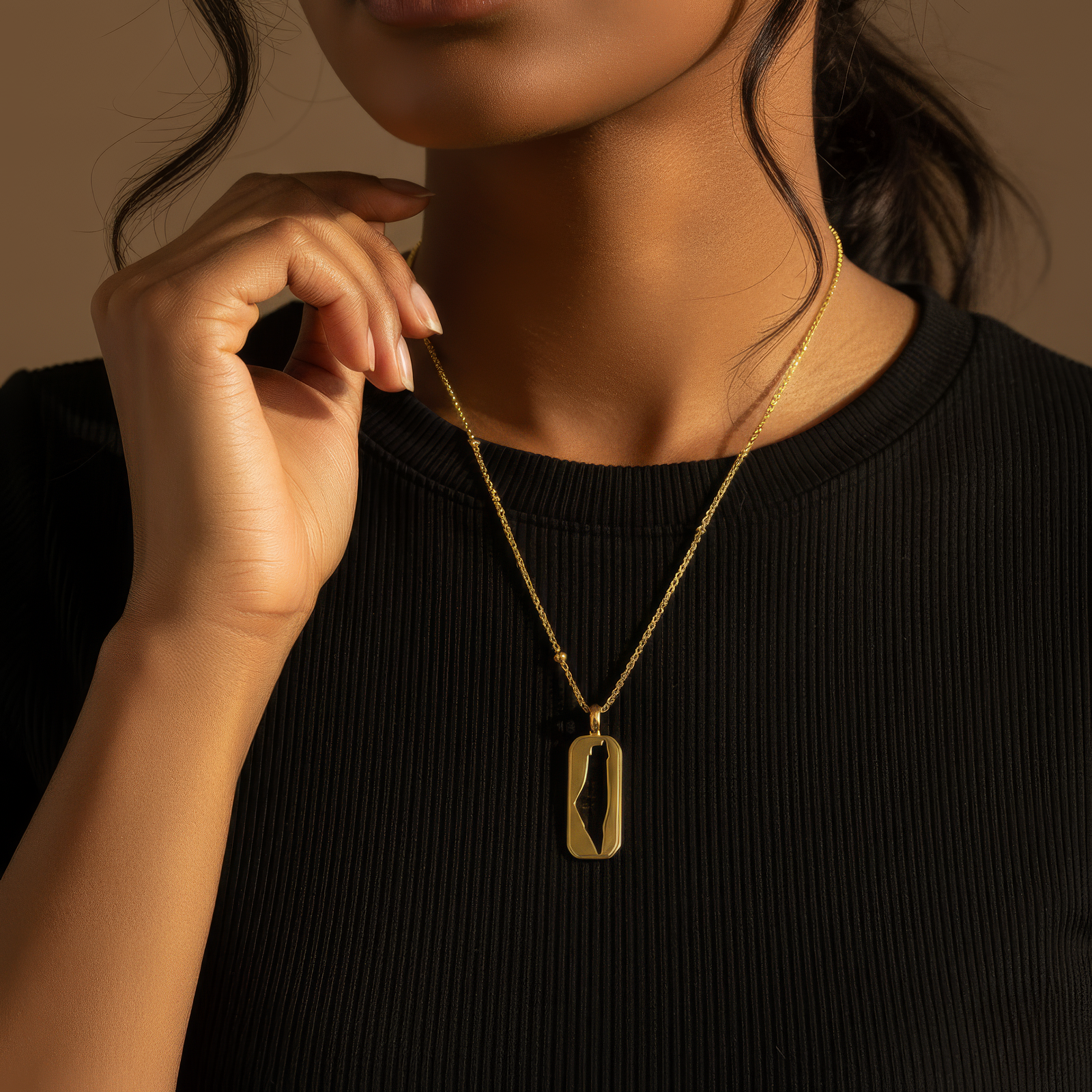 Palestine Tag Necklace