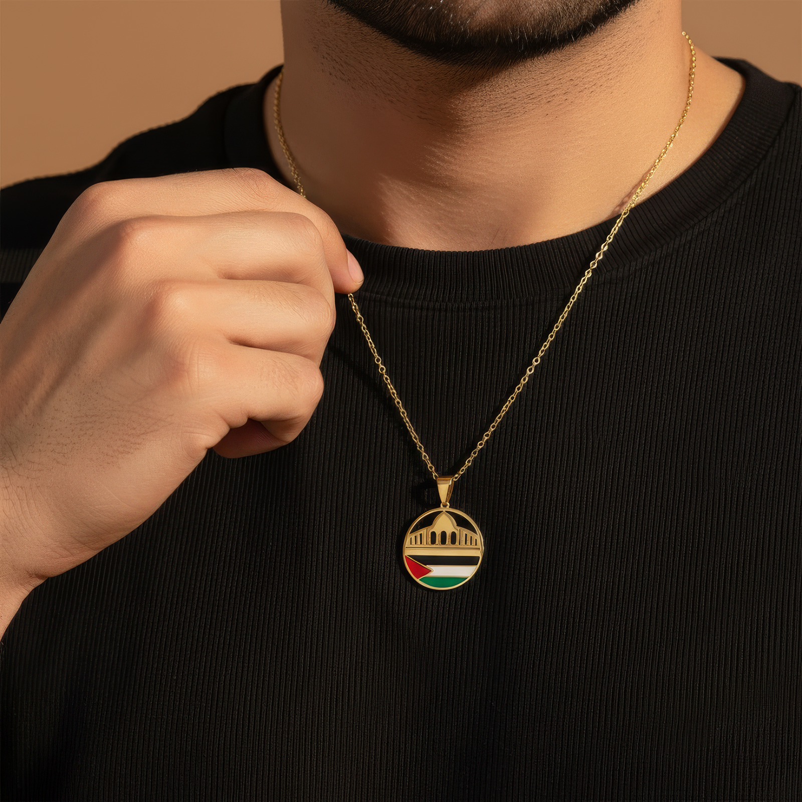 Palestine Mosque Necklace