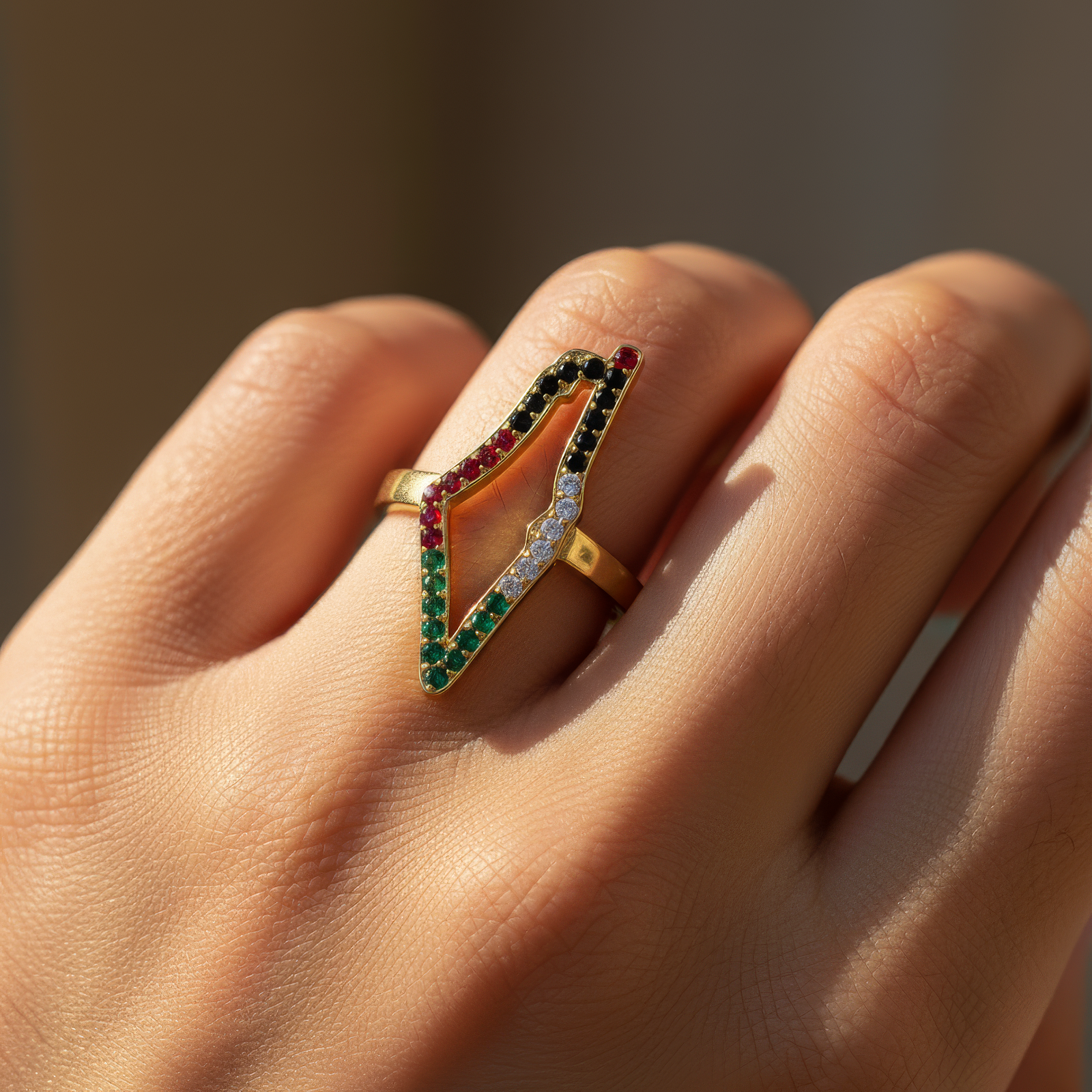 Palestine Map Ring