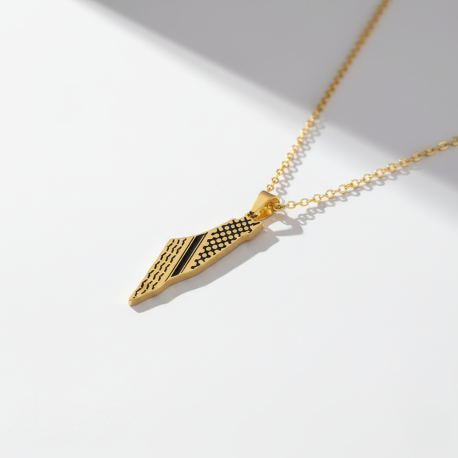 Palestine Keffiyeh Map Necklace