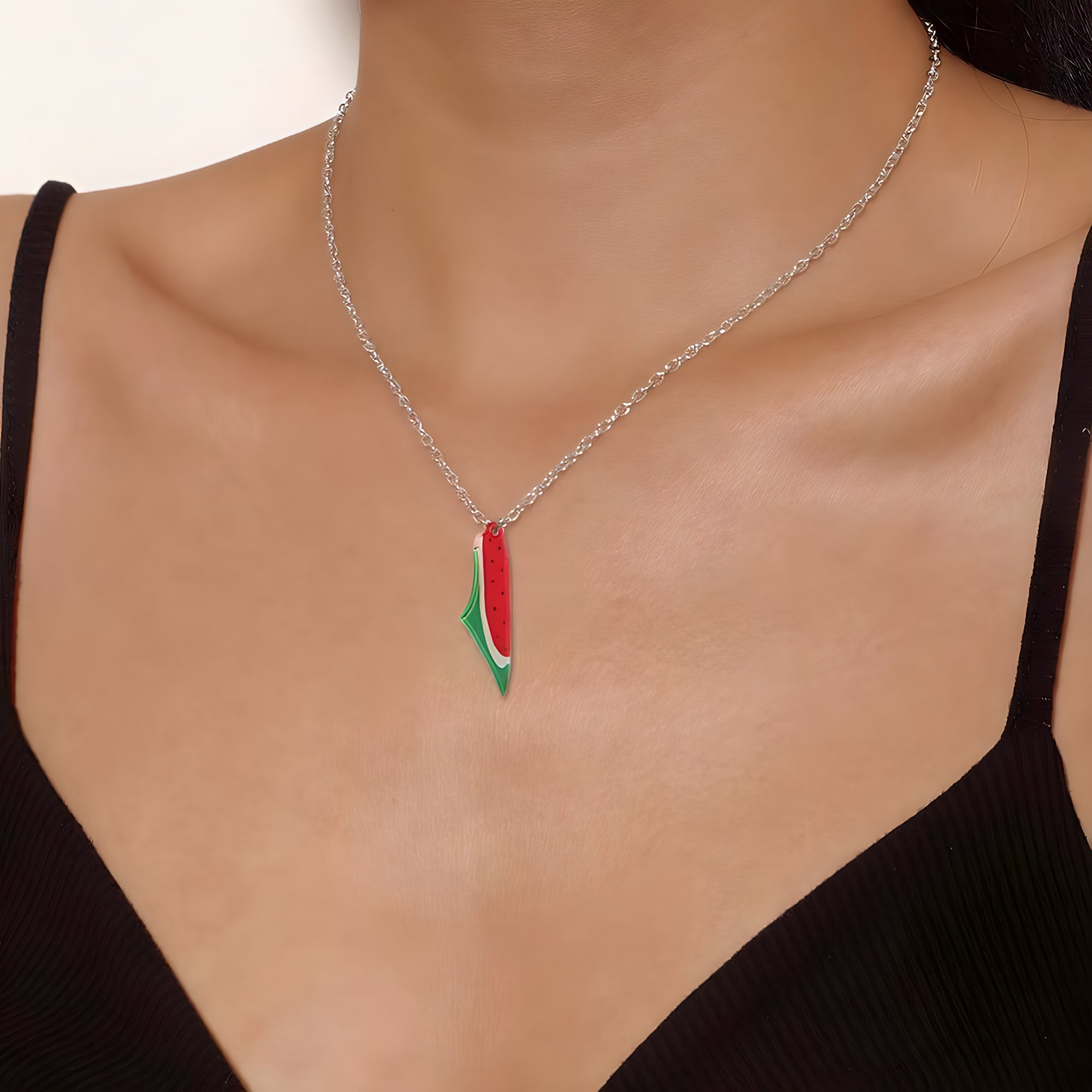 Palestine Watermelon Necklace