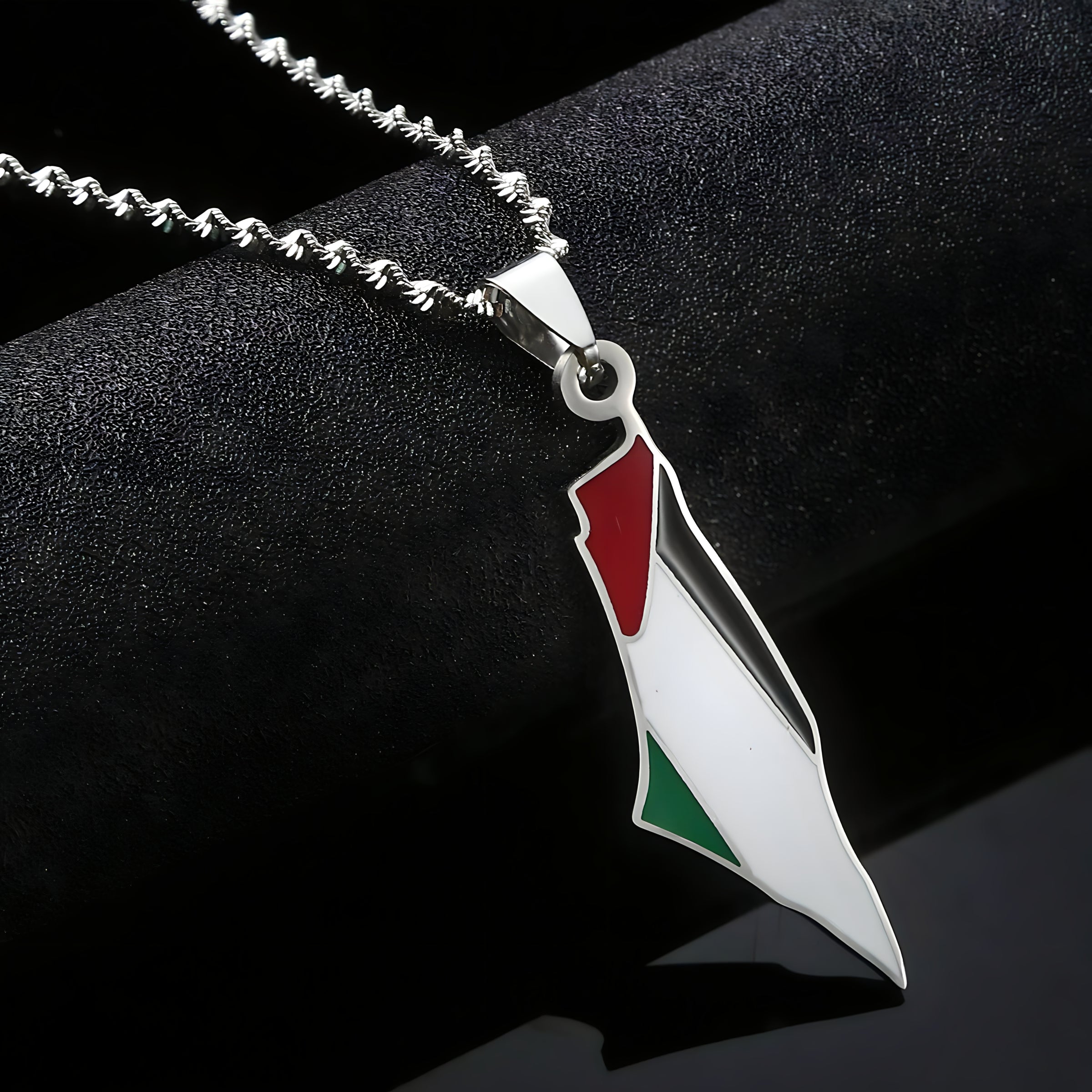 Palestine Pride Map Necklace