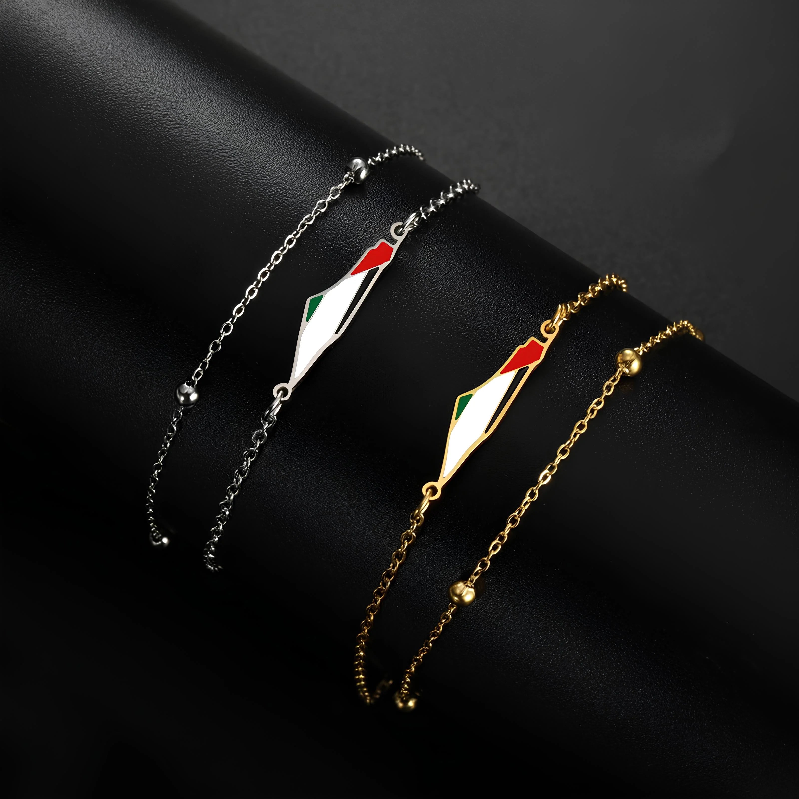 Palestine Map Bracelet